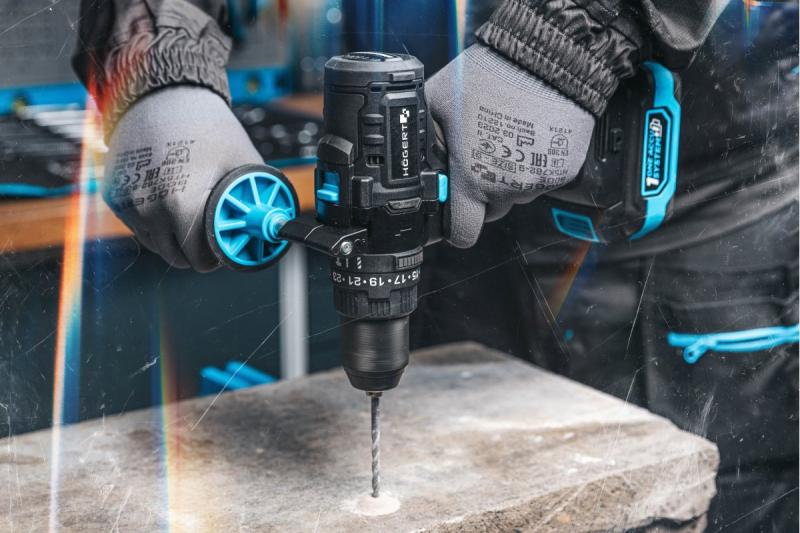 Högert výkonná akumulátorová příklepová vrtačka, bezkartáčová, 18V