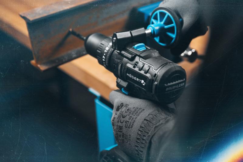 Högert výkonná akumulátorová příklepová vrtačka, bezkartáčová, 18V