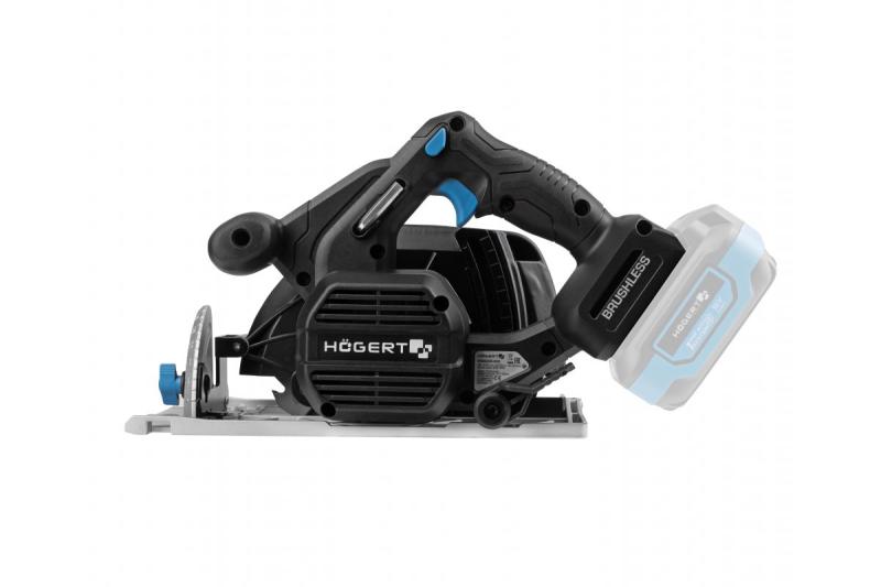 HÖGERT akumulátorová kotoučová pila, 18V, bez baterie, s připojením na vysavač.