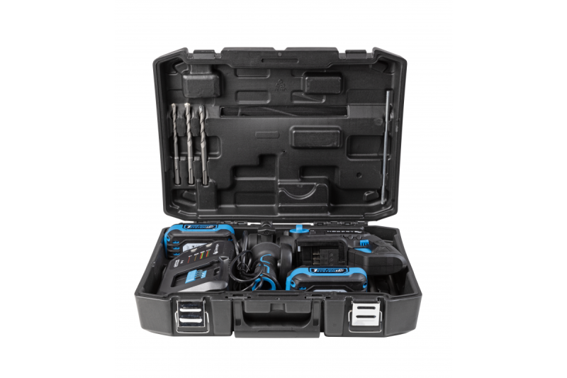 HÖGERT akumulátorová vrtačka sada, 18V, OneAccuSystem, s baterií, nabíječkou v kufru.