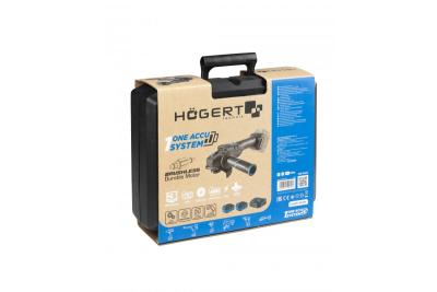 HÖGERT Bezdrátová úhlová bruska s pádlem spínačem, 125MM, 18V, sada s baterií, nabíječkou, příslušenstvím.