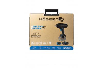 HÖGERT akumulátorový rázový utahovák, bezuhlíkový, 18V, s baterií, nabíječkou
