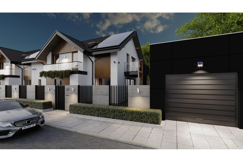 Sluneční reflektor s pohybovým a šerovým senzorem GUARDOS, LED, 300lm, 6400K, 1200mAh, IP65, dummy kamera