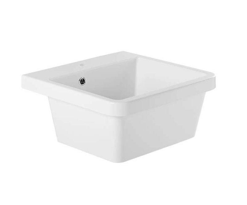 Ausmann Ceramic Frost Keramické Bílé Umyvadlo - Nástavbové 510 x 506 mm s otvorem pro baterii 1208970516