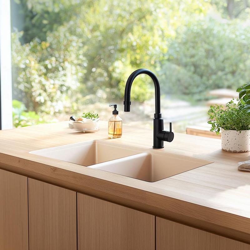 Ausmann keramický dřez Mira bílý dvojitý dřez - spodní a vestavěný 890 x 456 mm 1208970549