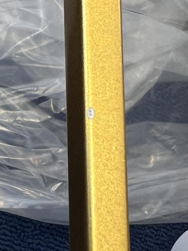 OUTLET Rám Poškozený Dekor Avelin lustr s zlatým obdélníkovým rámem šířka 80 cm 2287