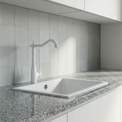 Graniteland Verve klasická nostalgická kuchyňská baterie bílá 1208970653