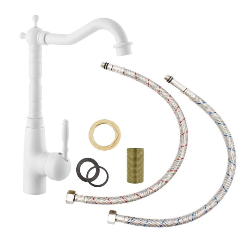 Graniteland Verve klasická nostalgická kuchyňská baterie bílá 1208970653