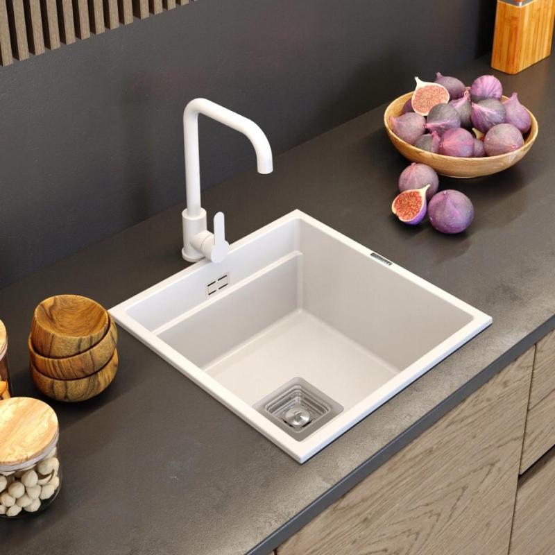 Graniteland Stellar Kuchyňská baterie Bílá s otočným výtokem 1208970668