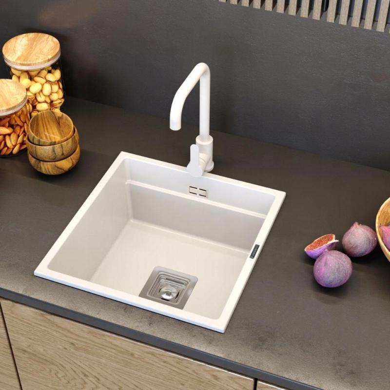 Graniteland Stellar Kuchyňská baterie Bílá s otočným výtokem 1208970668