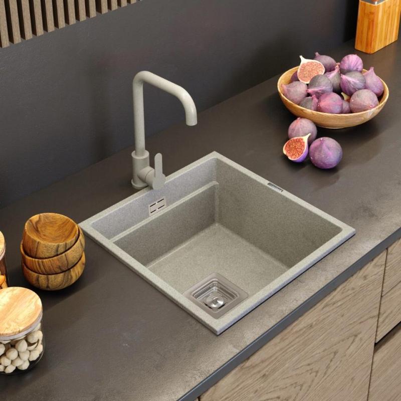 Graniteland Stellar Kuchyňská baterie Béžový písek s otočným výtokem 1208970672