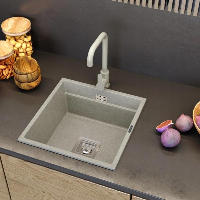 Graniteland Stellar Kuchyňská baterie Béžový písek s otočným výtokem 1208970672