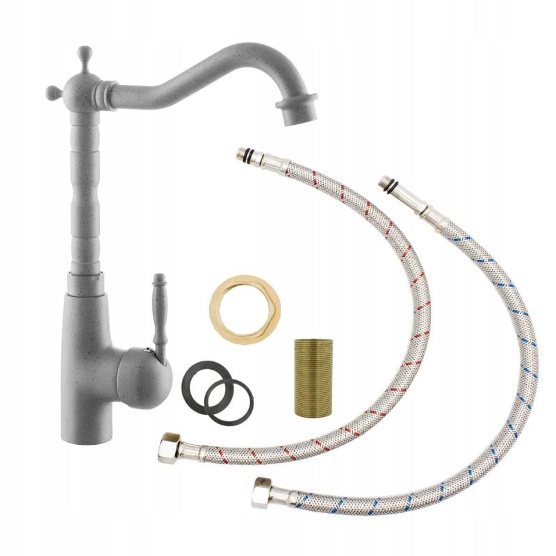 Graniteland Verve Kuchyňská baterie Šedá s otočným výtokem 1208970703