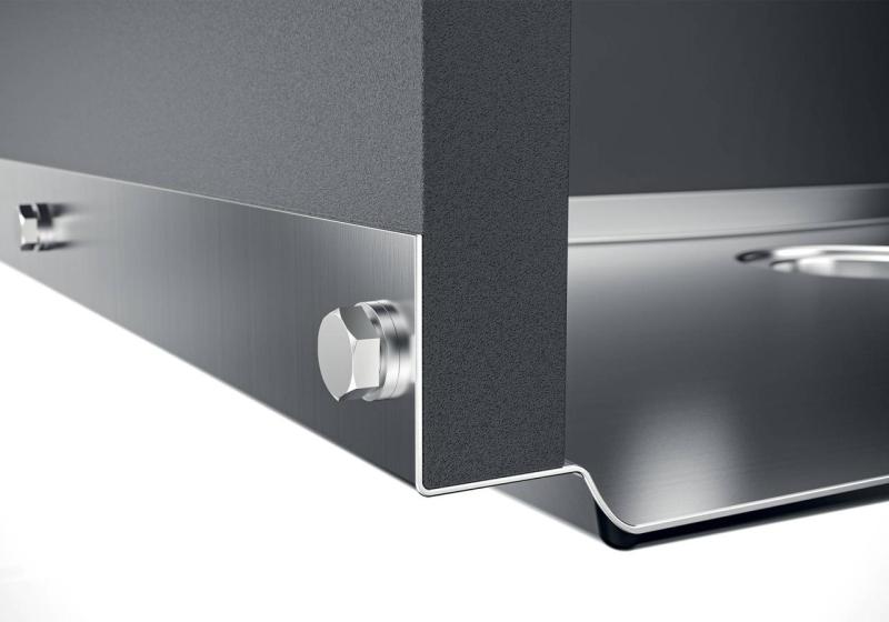 Foster Phantom Base Nerezová Ocel Pracovní Deska Dřez 40x40cm pro Vestavbu do Keramiky, Přírodního Kamene a Solidsurface tloušťky 12mm 1208970719