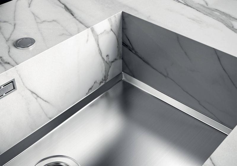 Foster Phantom Base Nerezová Ocelová Pracovní Deska Dřez 71x40cm pro Vestavbu do Keramiky, Přírodního Kamene a Pevného Povrchu, Tloušťka 12mm 1208970721