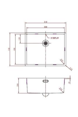 Pure.Sink Prestige Kombinovaná sada nerezový dřez 50x40 cm s nerezovou kuchyňskou baterií 1208970762