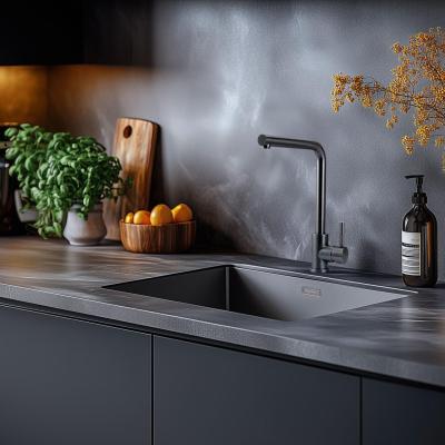 Pure.Sink Prestige Kombinovaná sada Gun metal dřez 50x40 cm s Gun metal kuchyňskou baterií 1208970763