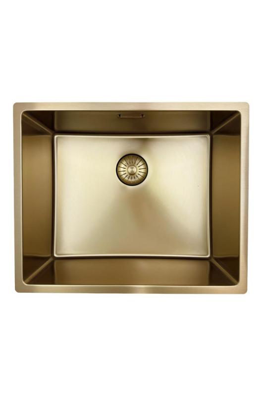 Pure.Sink Prestige Kombinovaná sada Zlatý dřez 50x40 cm se Zlatou kuchyňskou baterií 1208970764