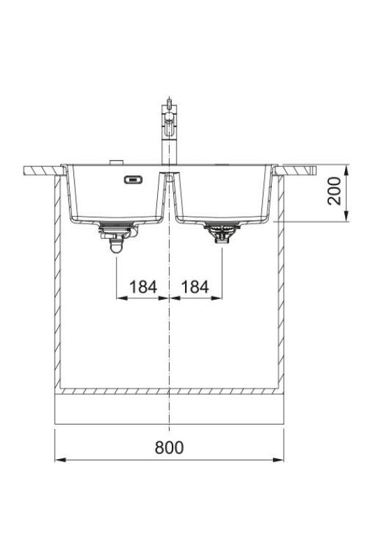 Franke Maris MRG 620 TL Fragranite Mat Černý Dvojitý Dřez 76 x 50 cm Montáž s Kranovou Dírou 114.0668.738