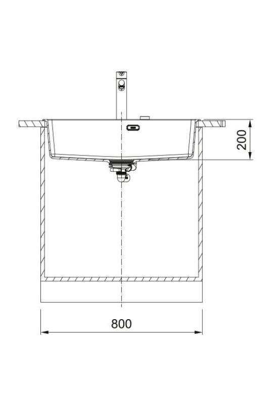 Franke Maris MRG 610-70 TL Fragranite Mat Černý Dřez 78 x 50 cm Vestavba s dírou pro kohoutek 114.0668.727