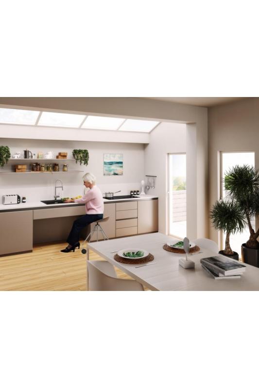 Franke Maris MRG 610-60 Care Fragranite Stone grey mělký invalidní dřez 635 x 559 mm Nástavba s dírou pro kohoutek 114.0729.486