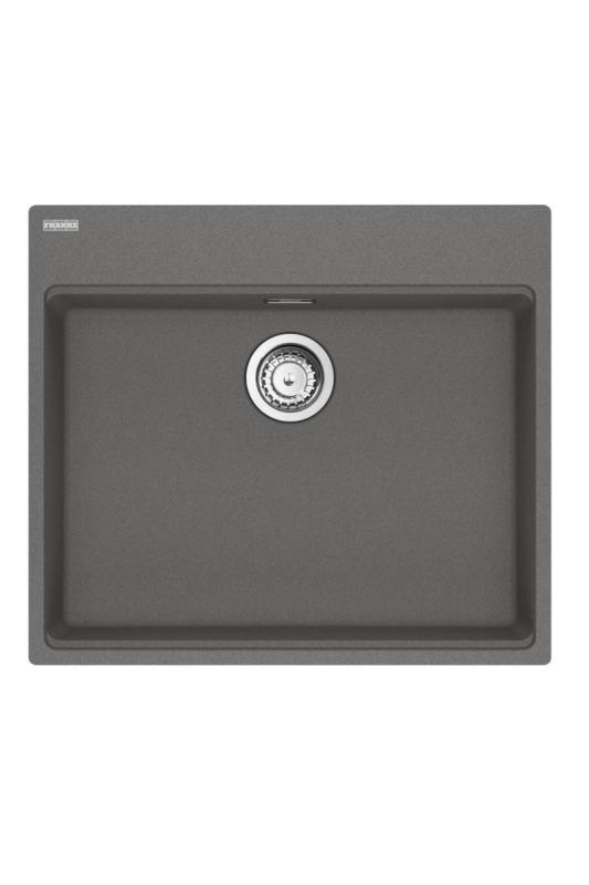 Franke Maris MRG 610-60 Care Fragranite Stone grey mělký invalidní dřez 635 x 559 mm Nástavba s dírou pro kohoutek 114.0729.486