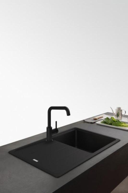 Franke Lina U Kuchyňská baterie Otočný výlev Černá 115.0728.474