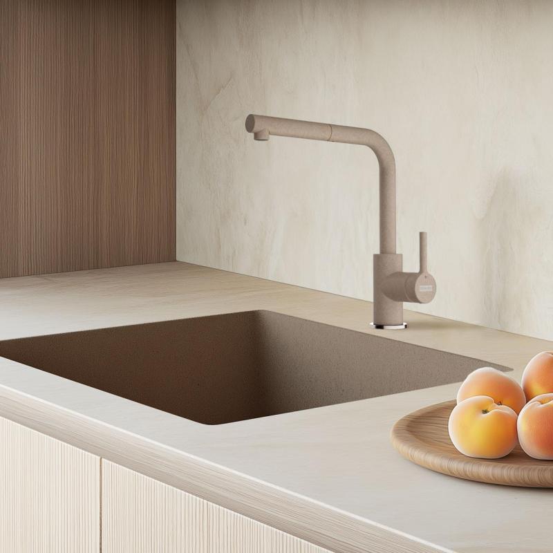 Franke Lina L Kuchyňská baterie Oyster s výsuvným výtokem 115.0728.487