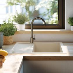 Ausmann Ceramic Sylva Keramický bílý dřez s odkapávací částí 857 x 500 mm 1208971128