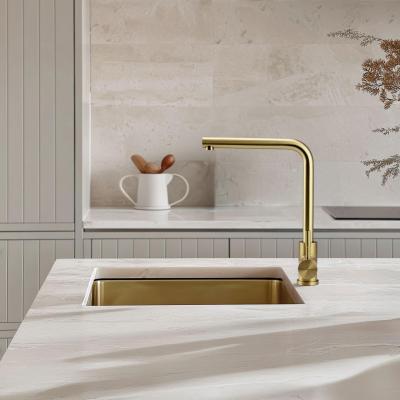 Pure.Sink Exclusivo Zlatý dřez 34x40 cm 10mm rádius podstavba, rovný stavební a nástavba PEX3440-60