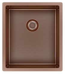 Pure.Sink Exclusivo Měděný dřez 34x40 cm 10mm rádius podstavba, rovná konstrukce a nástavba PEX3440-62