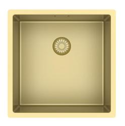 Pure.Sink Exclusivo Zlatý dřez 40x40 cm, rádius 10mm, montáž pod, rovný a nad PEX4040-60