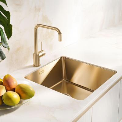 Pure.Sink Exclusivo Zlatý dřez 40x40 cm, rádius 10mm, montáž pod, rovný a nad PEX4040-60