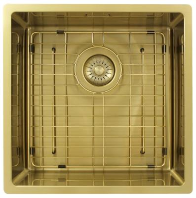 Pure.Sink Exclusivo Zlatý dřez 40x40 cm, rádius 10mm, montáž pod, rovný a nad PEX4040-60