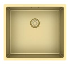 Pure.Sink Exclusivo Zlatý dřez 45x40 cm s poloměrem 10mm pro podstavbu, rovnou montáž a nástavbu PEX4540-60