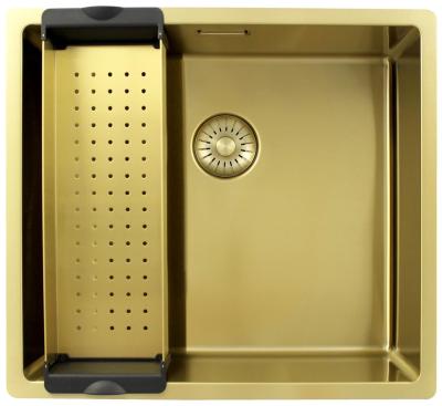 Pure.Sink Exclusivo Zlatý dřez 45x40 cm s poloměrem 10mm pro podstavbu, rovnou montáž a nástavbu PEX4540-60