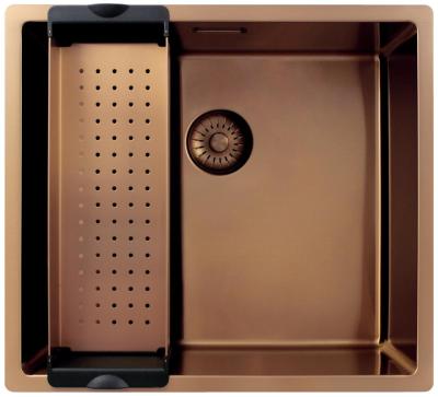 Pure.Sink Exclusivo Měděný dřez 45x40 cm 10mm rádius podstavce, rovné konstrukce a nástavby PEX4540-62