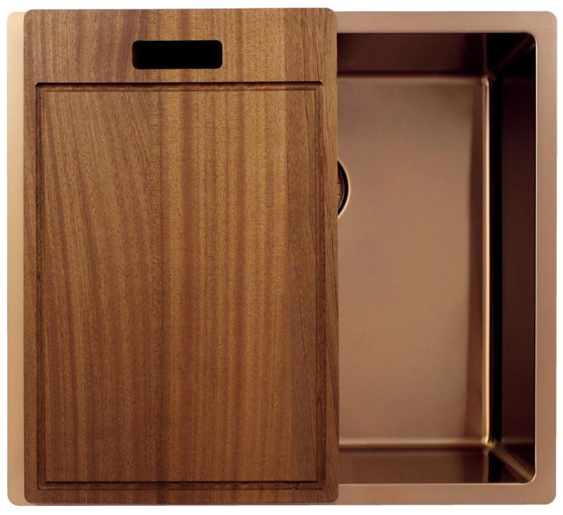 Pure.Sink Exclusivo Měděný dřez 45x40 cm 10mm rádius podstavce, rovné konstrukce a nástavby PEX4540-62