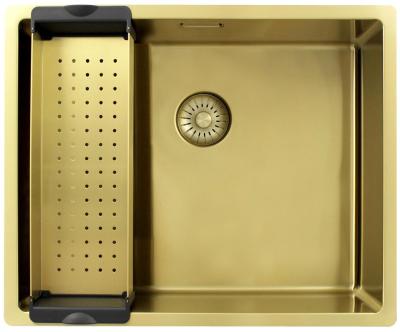 Pure.Sink Exclusivo Zlatý dřez 50x40 cm 10mm rádius podskříňový, rovný a nástavbový PEX5040-60