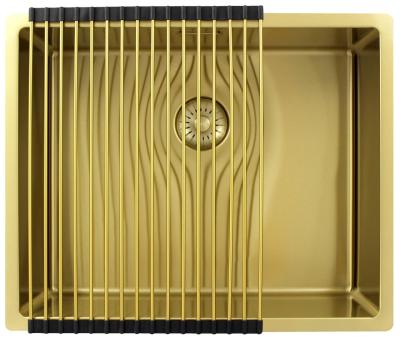 Pure.Sink Exclusivo Zlatý dřez 50x40 cm 10mm rádius podskříňový, rovný a nástavbový PEX5040-60