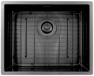 Pure.Sink Exclusivo Gun metal dřez 50x40 cm 10mm rádius podstavba, plochá konstrukce a nástavba PEX5040-61