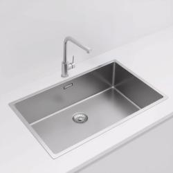 Pure.Sink Exclusivo velký nerezový dřez 70x40 cm 10mm rádius podstavce, ploché vložení a nástavba PEX7040-02