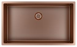 Pure.Sink Exclusivo velký měděný dřez 70x40 cm s poloměrem 10mm pro montáž pod, v rovině a nad PEX7040-62