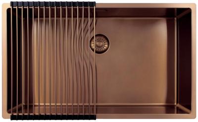 Pure.Sink Exclusivo velký měděný dřez 70x40 cm s poloměrem 10mm pro montáž pod, v rovině a nad PEX7040-62