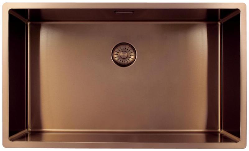 Pure.Sink Exclusivo velký měděný dřez 70x40 cm s poloměrem 10mm pro montáž pod, v rovině a nad PEX7040-62