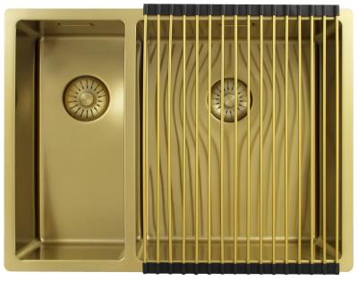 Pure.Sink Exclusivo Zlatý 1,5 jedno a půl dřezu 18+34 cm 10mm rádius PEX183440-60