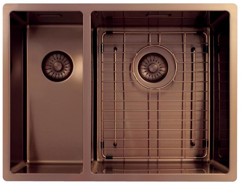 Pure.Sink Exclusivo Měděný 1,5 jedno a půl dřezu 18+34cm 10mm rádius PEX183440-62