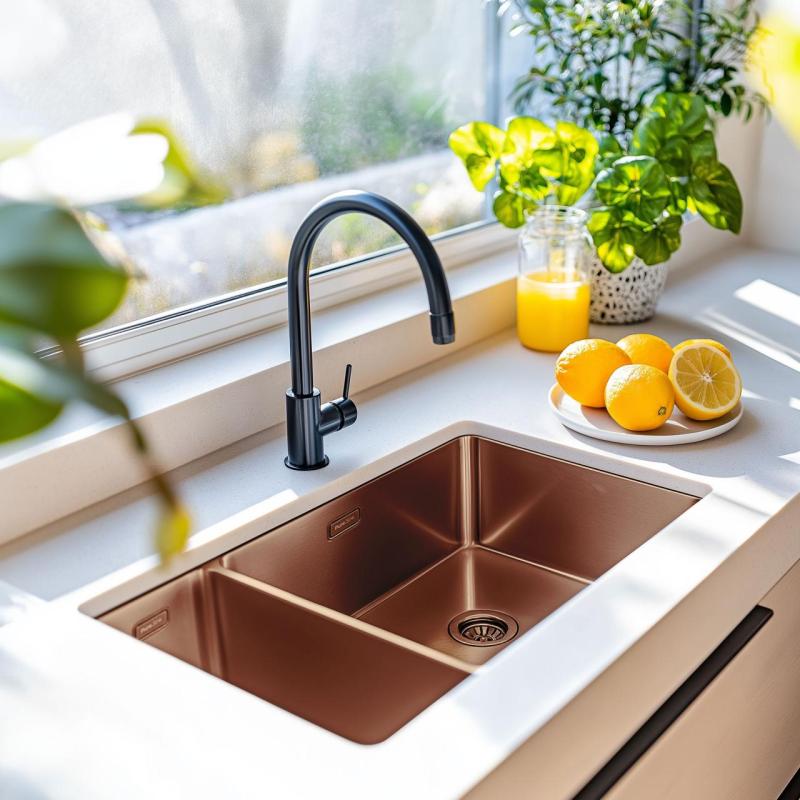 Pure.Sink Exclusivo Měděný 1,5 jedno a půl dřezu 18+34cm 10mm rádius PEX183440-62