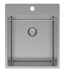 Pure.Sink Exclusivo nerezový dřez 44x52 cm Tapwing s otvorem pro kohoutek 10mm rádius PEX4040T-02