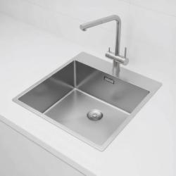 Pure.Sink Exclusivo nerezový dřez 49x52 cm Tapwing s dírou pro kohoutek, poloměr 10mm PEX4540T-02